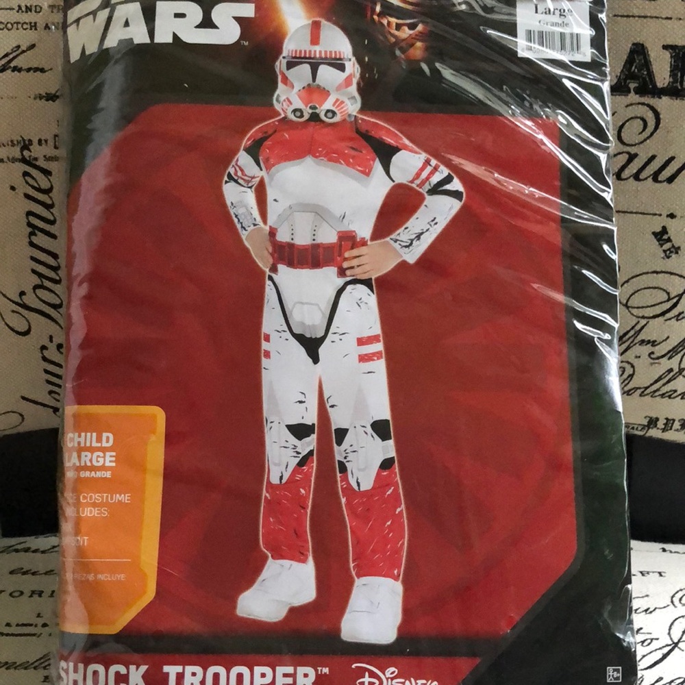 STAR WARS Shock Trooper costume new Large (12-14)